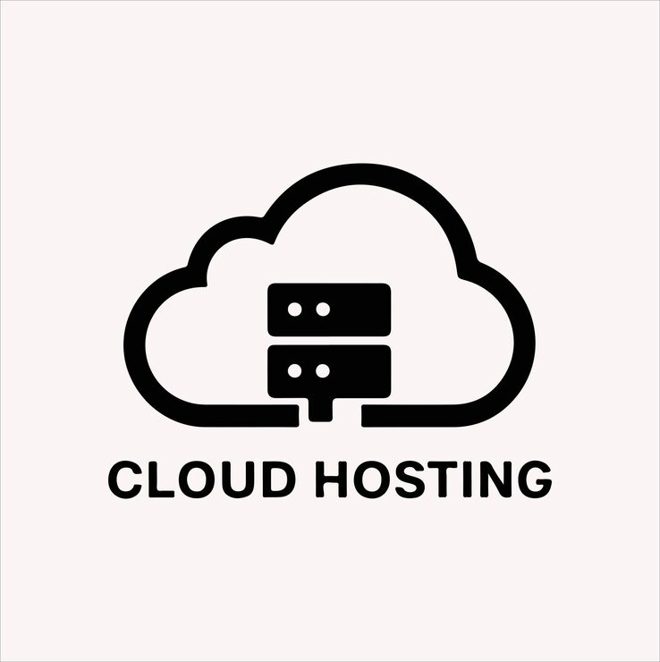 Cloud hosting illustration